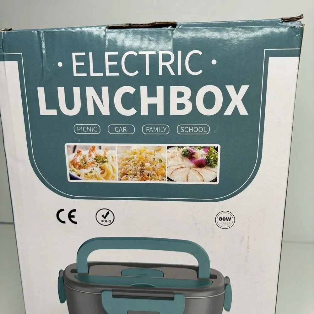 1.5L Electric Heating Lunch Box Portable Car Office Food Warmer Container 80W